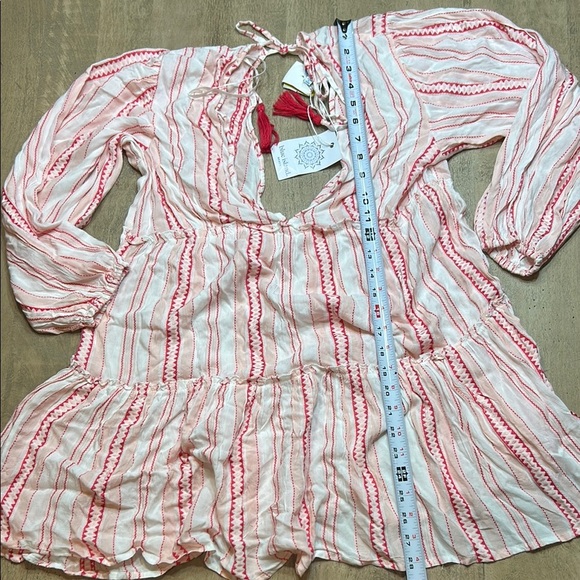 Blue Island White and Pink Swim Coverup - Picture 4 of 6